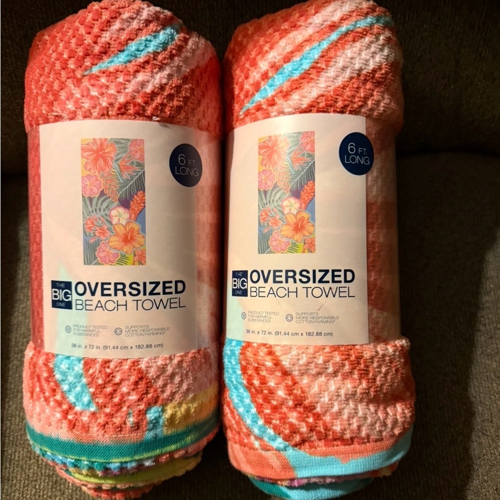 Oversized beach towel set